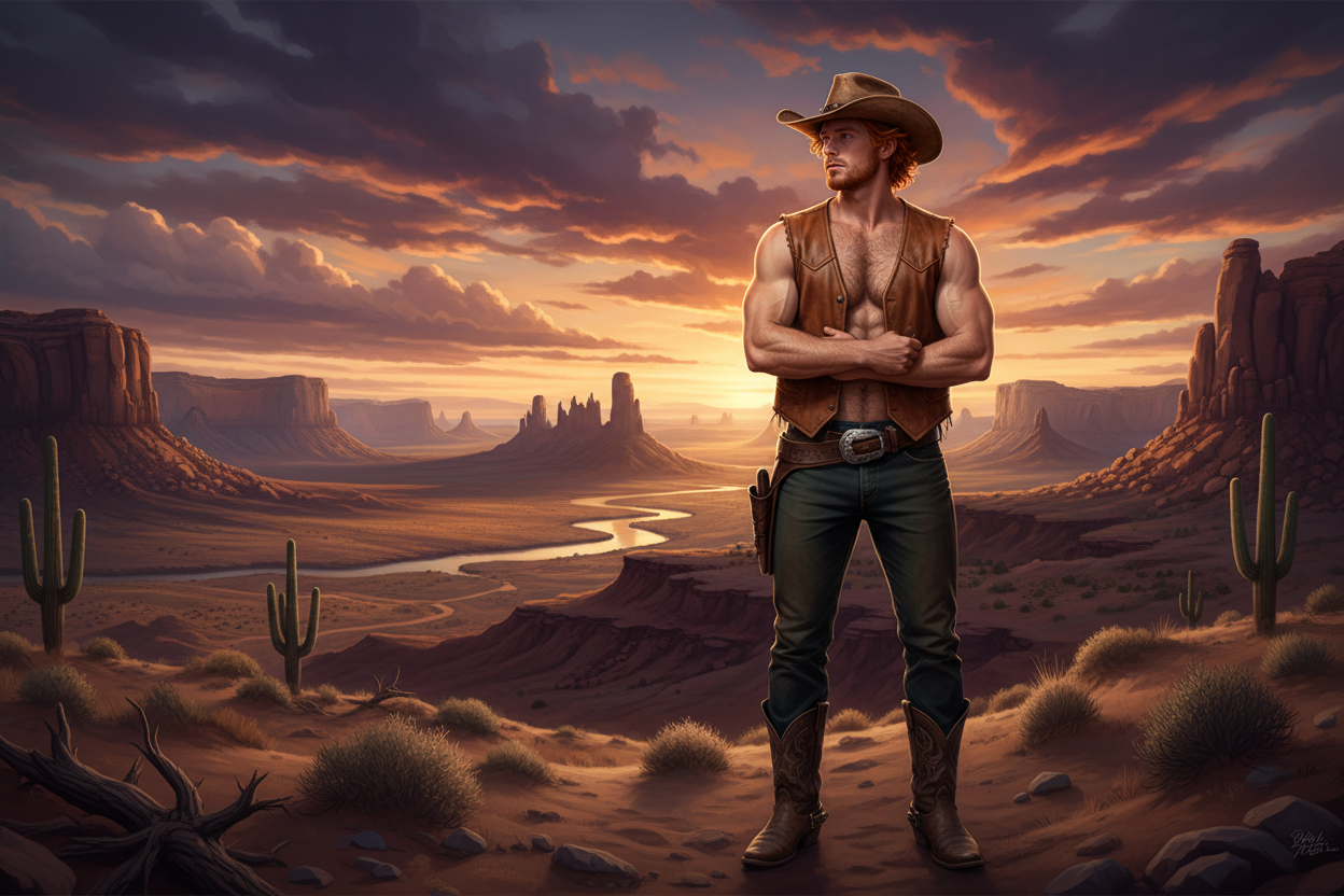 Red Haired Cowboy Hero Banner